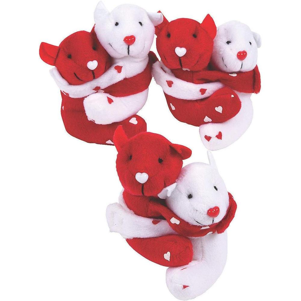 image:imageFun Express Hugging Valentines Day Stuffed Bears  Set of 12 Stuffed Animals  Gifts and Party Favors