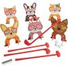 Fun Express 26 Pieces Valentine’s Day Pets Indoor or Outdoor Mini Golf Set for 4