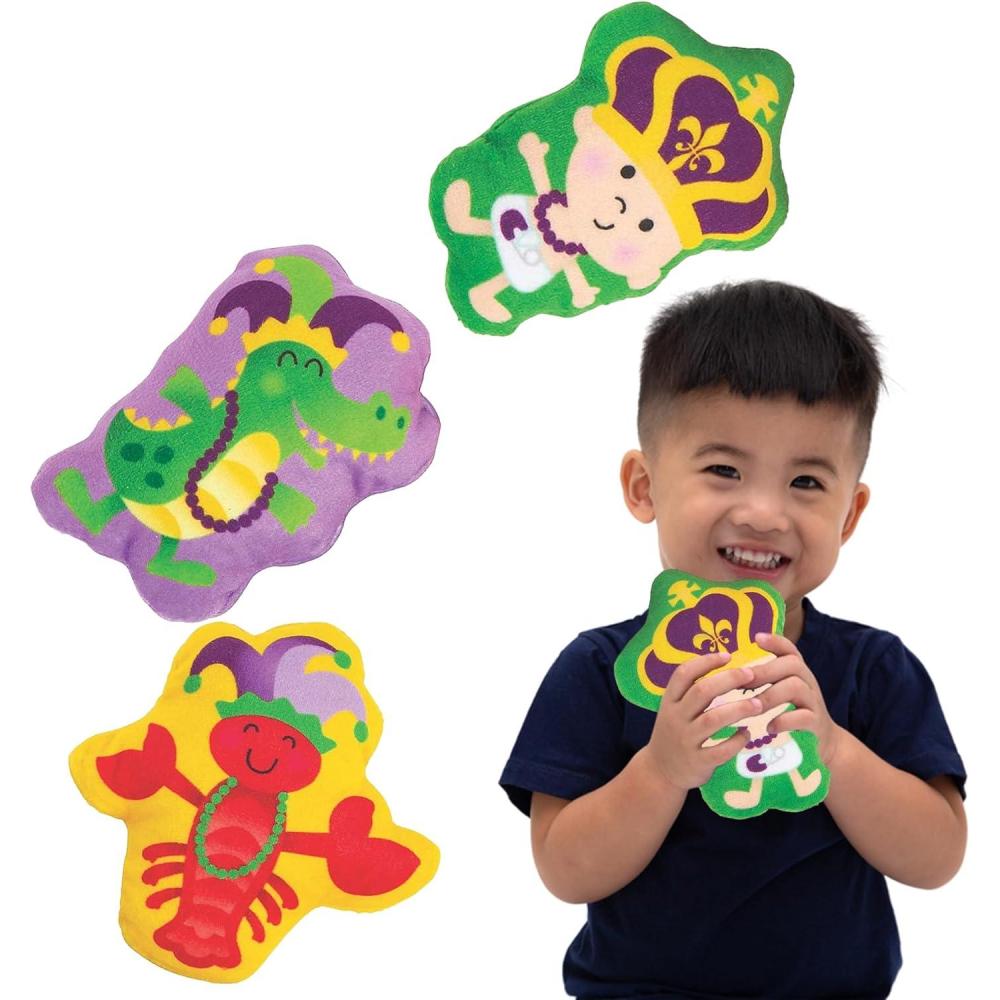 image:imageFun Express Mardi GRAS Plush Toys 12 Pieces