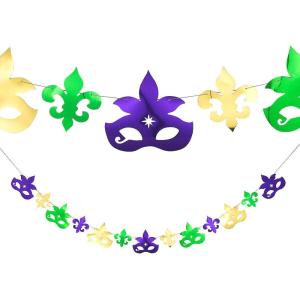 Fun Express Mardi Gras Mask and Fleur de Lis Garland