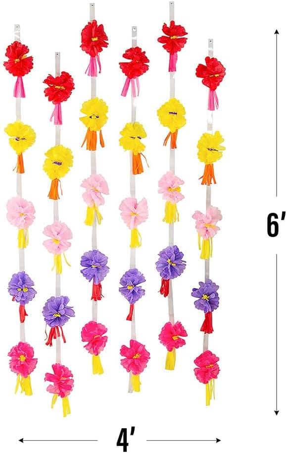 image:imageFun Express Fiesta Tissue Flower Backdrop Colorful and Vibrant Party Decoration for Cinco de Mayo Taco Nights amp FiestaThemed Celebrations Perfect for Photos Creating Festive Atmosphere 1 Piece