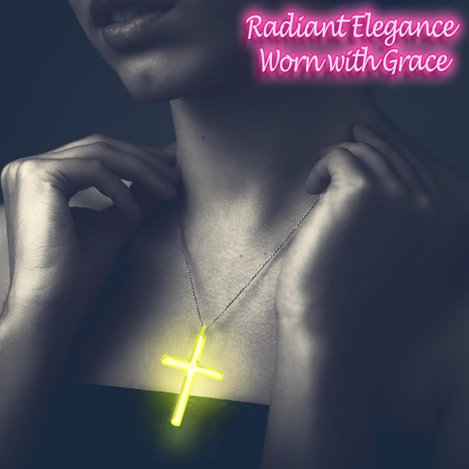 image:imageFun Express Glow Stick Cross Necklaces Religious Party Favors and Giveaways VBS Vacation Bible School SuppliesDecor 50 Pieces