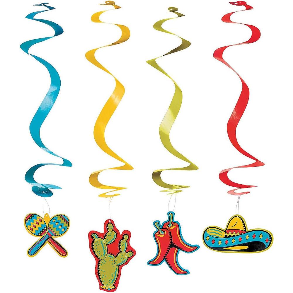 image:imageFun Express Fiesta Dangling Swirls for Cinco de Mayo Party Decor Hanging Decor Spirals amp Swirls Cinco de Mayo 12 Pieces