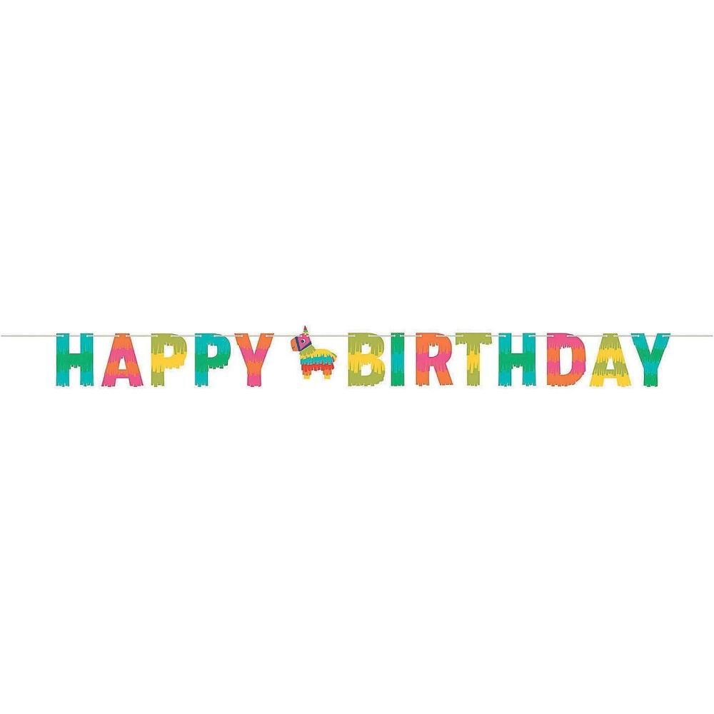 image:imageFun Express  Fiesta Fun Happy Birthday Banner for Cinco de Mayo  Party Decor  Hanging Decor  Garland  Cinco de Mayo  1 Piece