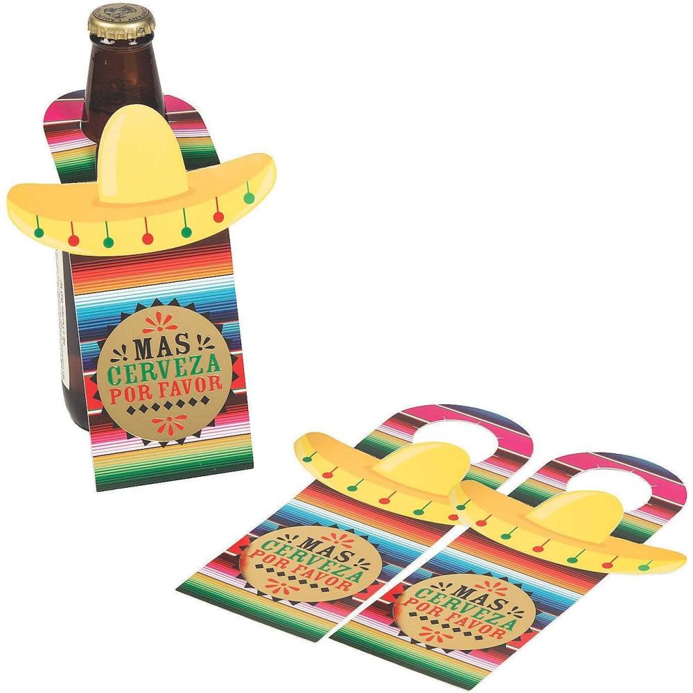 image:imageFun Express Fiesta Serape Bottle Tag for Cinco de Mayo Party Supplies Serveware amp Barware Misc Serveware amp Barware Cinco de Mayo 12 Pieces