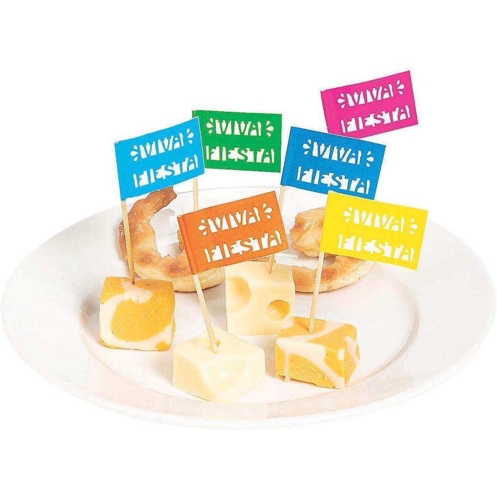 image:imageFun Express Fiesta Viva Cutout Food Stick for Cinco de Mayo Party Supplies Serveware amp Barware Picks amp Stirrers amp Parasols Cinco de Mayo 144 Pieces