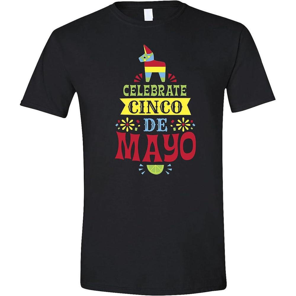 image:imageFun Express Celebrate Cinco de Mayo Adult TShirt  Soft Preshrunk Jersey Knit with High Stitch Density Durable Design amp TearAway  Large