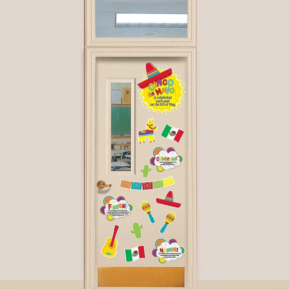 image:imageFun Express Cinco de Mayo Door Decor Kit Colorful and Educational Decorations for Classroom Home amp Office Perfect for Celebrating Mexican Heritage Parties and Festive Events 13 Pieces