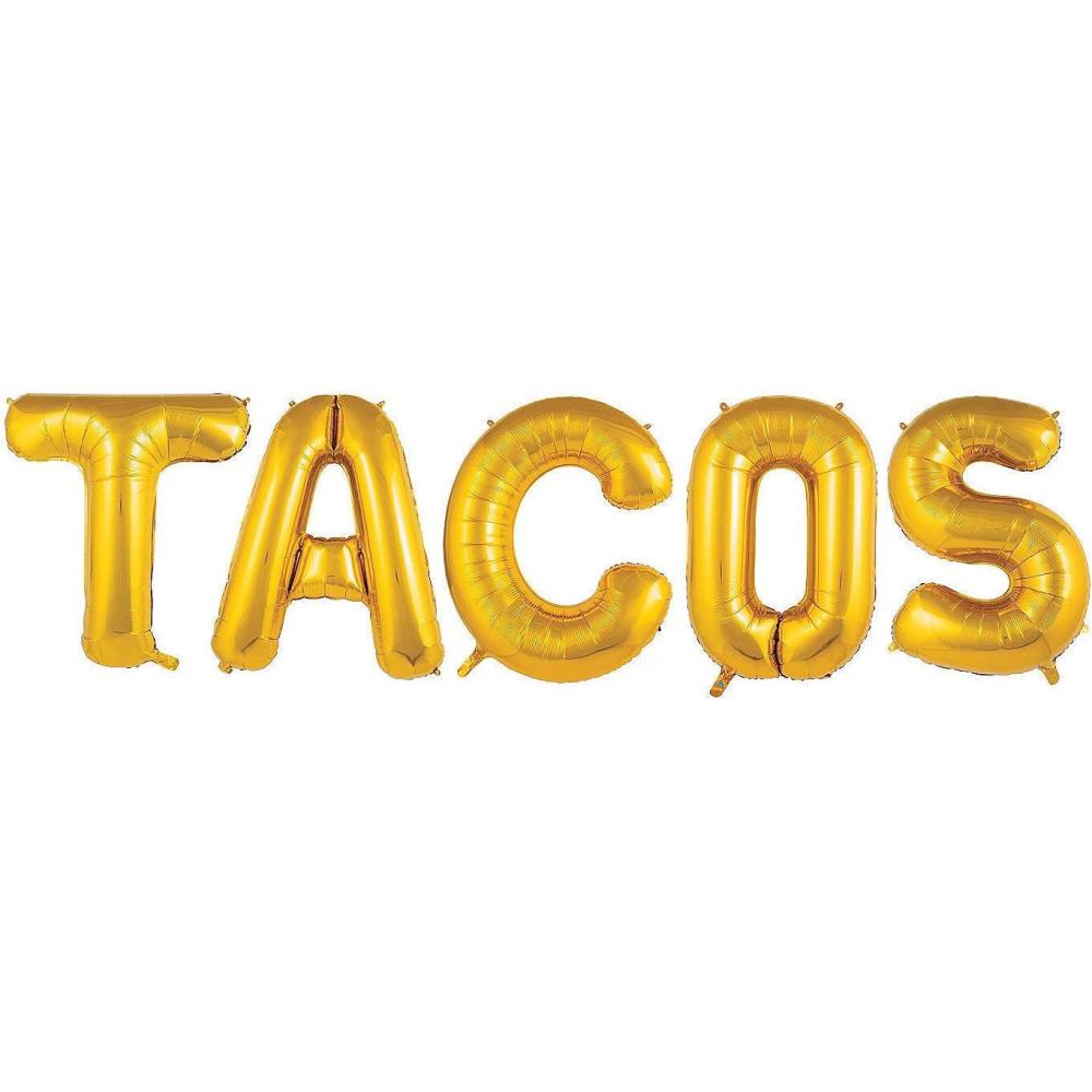 image:imageFun Express Fiesta TACOS Mylar Balloons for Cinco de Mayo 5 Pieces Party Decor Mylar Balloons Fiesta Party Supplies