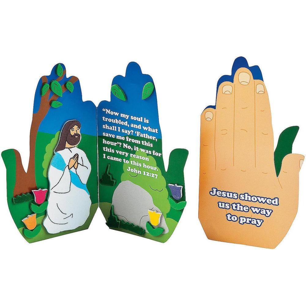 image:imageFun Express Praying in The Garden Handprint Craft Kits Makes 12 Sunday School VBS Crafts for Kids