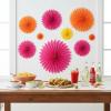 Fun Express – Fiesta Party Tissue Fans for Cinco de Mayo – Party Decor – Hanging Decor – Misc Hanging Decor – Cinco de Mayo – 12 Pieces