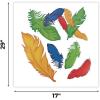 Fun Express – Rio Mosaic Feather Cut Outs for Cinco de Mayo – Party Decor – Wall Decor – Cutouts – Cinco de Mayo – 6 Pieces