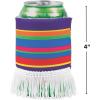 Fun Express Poncho Can Covers – Colorful Mexican-Inspired Party Decorations for Cinco de Mayo Fiesta and Themed Events – Fun & Unique Design to Add Flair to Your Drinks – Multi-Color 12 Pieces