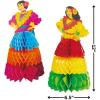 MEXICAN PRINT HONEYCOMB SENORITAS – Party Decor – 6 Pieces
