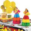 MEXICAN PRINT HONEYCOMB SENORITAS – Party Decor – 6 Pieces