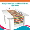 Mexican Woven Serape Table Runner 17 x 90 Inch for Mexican Party Decorations – Cinco de Mayo