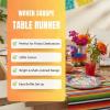 Mexican Woven Serape Table Runner 17 x 90 Inch for Mexican Party Decorations – Cinco de Mayo