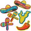 Fun Express – Fiesta Cardboard Cutouts (6pc) for Cinco de Mayo – Party Decor – Wall Decor – Cutouts – Cinco de Mayo – 6 Pieces