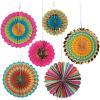 Fun Express – Fiesta Hanging Fan Set for Cinco de Mayo – Party Decor – Hanging Decor – Misc Hanging Decor – Cinco de Mayo – 6 Pieces