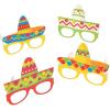 Fun Express – Fiesta Paper Sombero Glasses for Cinco de Mayo – Apparel Accessories – Eyewear – Novelty Glasses – Cinco de Mayo – 12 Pieces