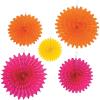 Fun Express – Fiesta Party Tissue Fans for Cinco de Mayo – Party Decor – Hanging Decor – Misc Hanging Decor – Cinco de Mayo – 12 Pieces