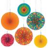 Fun Express – Lets Fiesta! Paper Hanging Fans for Cinco de Mayo – Party Decor – Hanging Decor – Lanterns – Cinco de Mayo – 6 Pieces