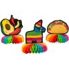 Fun Express Fiesta Honeycomb Centerpieces – Colorful Tissue Paper Party Décor for Cinco de Mayo Birthdays and Fiesta-Themed Events – Vibrant Decorations to Brighten Your Celebration – 3 Pieces