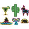Fun Express Fiesta Neon Light Cutouts – Bright Colorful Decorations Cinco de Mayo Taco Nights Mexican-Themed Parties Celebrations – Fun Eye-Catching Wall Decor for Vibrant Party Atmosphere – 6 Pieces