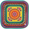 Fun Express Fiesta Square Paper Dessert Plate for Cinco de Mayo – Disposable Print Tableware Dessert Plates – Print Plates & Bowls Thanksgiving Parties and Festivities Party Supplies – 8 Pieces