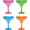 Neon Plastic Margarita Glasses – Set of 12, Each cup holds 12 oz – Fiesta, Cinco de Mayo and Party Supplies