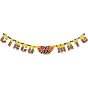Cinco De Mayo Jointed Garland, 6 feet Long – Hanging Fiesta Party Decor