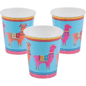 Fun Express – Boho Llama 9oz Paper Cups (8pc) for Cinco de Mayo – Party Supplies – Licensed Tableware – Licensed Cups – Cinco de Mayo – 8 Pieces