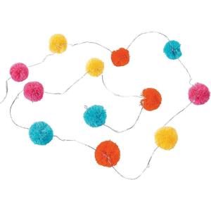 Fun Express – Boho Pom Pom Led Lights for Cinco de Mayo – Party Supplies – Licensed Tableware – Misc Licensed Tableware – Cinco de Mayo – 1 Piece