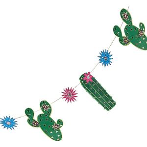Fun Express – Fiesta Cactus Flower Garland for Cinco de Mayo – Party Decor – Hanging Decor – Garland – Cinco de Mayo – 1 Piece