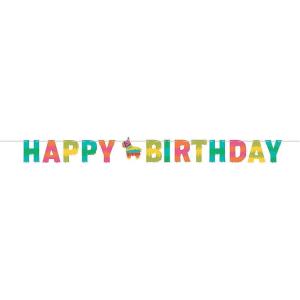 Fun Express – Fiesta Fun Happy Birthday Banner for Cinco de Mayo – Party Decor – Hanging Decor – Garland – Cinco de Mayo – 1 Piece