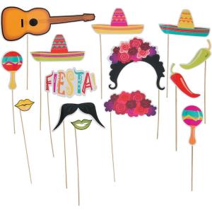 Fun Express – Fiesta Photo Props for Cinco de Mayo – Apparel Accessories – Costume Accessories – Costume Props – Cinco de Mayo – 12 Pieces