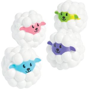Fun Express – Lamb Bouncy Ball for Easter – Toys – Balls – Bouncing Balls – Easter – 12 Pieces