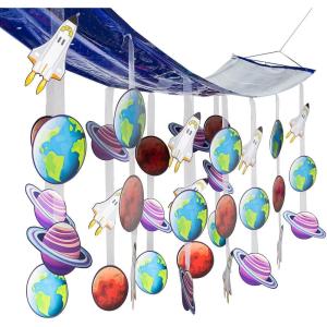 Fun Express 12 Ft. Space Party Hanging Ceiling Decoration – VBS Vacation Bible School Supplies/Decor