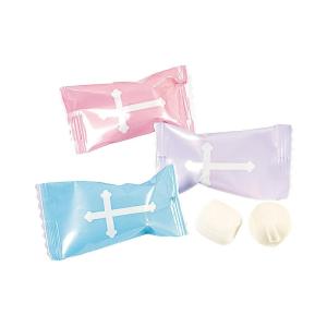 Fun Express Butter Mints Individually Wrapped Bulk – 108 Pastel Religious Cross Buttermints Candy for Easter Church Events | Soft Mint Candies Perfect for Gift Bags & Sunday School Treats