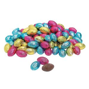 Fun Express Chocolate Candy Eggs Individually Wrapped – Indulge in 90 Irresistible Foil