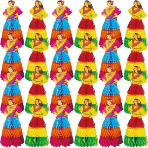MEXICAN PRINT HONEYCOMB SENORITAS – Party Decor – 6 Pieces