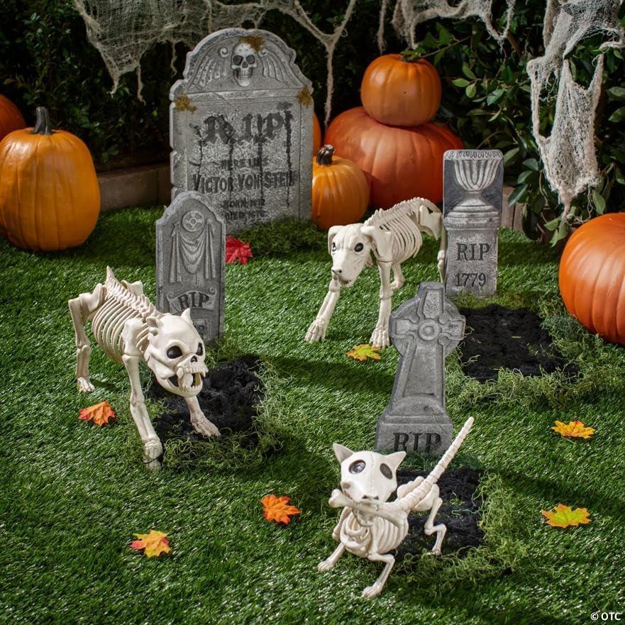 image:imageBad Dog Skeleton Cemetery Halloween Decorating Kit 4 Pieces