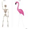 24″ Halloween Poseable Skeletons on Flamingos Decorating Kit – 4 Pieces