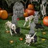 Bad Dog Skeleton Cemetery Halloween Decorating Kit – 4 Pieces