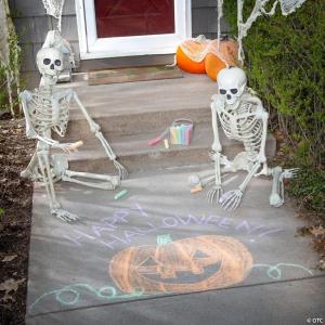 Skeleton Sidewalk Art Halloween Decorating Kit – 22 Pieces