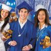Fun Express Personalized Graduation Stuffed Bear with Blue Shirt – Toys – 1 Piece