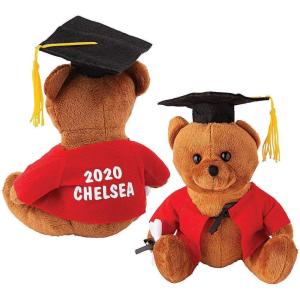 Fun Express Personalized Graduation Stuffed Bear – Red – Toys – 1 Piece