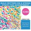 Bulk Critters on a String Sticky Toy Assortment – 288 Pc. – Toys – 288 Pieces
