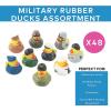 Fun Express Military Rubber Duckies Assortment – Toys – 48 Pieces