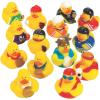 Fun Express Sports Rubber Duckies Assortment – Toys – 48 Pieces – Red